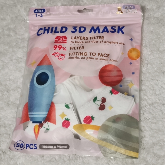 Children/Kids Disposable Masks - Cherry - Picture 4 of 4